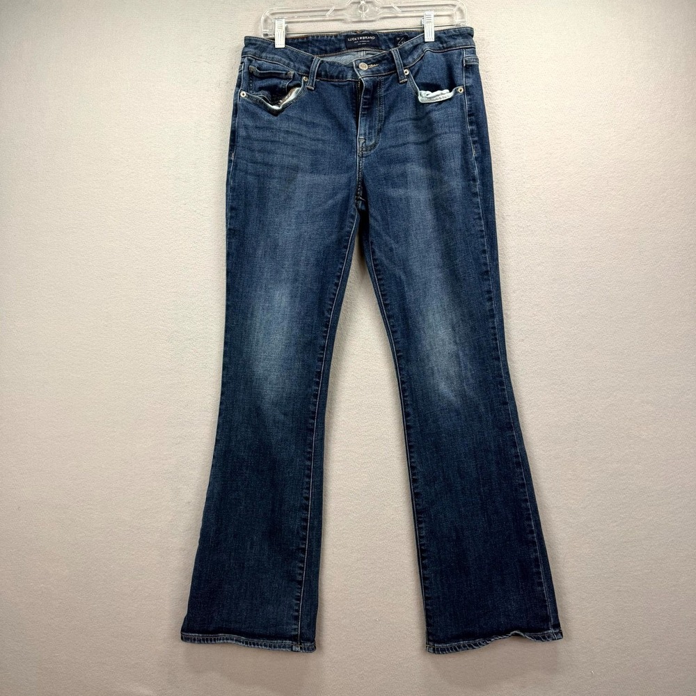 Lucky Brand Boot Lolita Jeans Womens 14/32 Fits 31x32* Blue Denim Pants Cowgirl